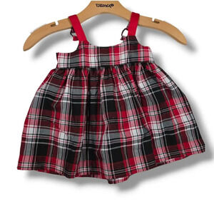 Bonnie Baby by Bonnie Jean Red Metallic Plaid Dress – Baby Girl 12M Holiday dres